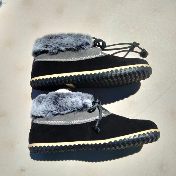 SPERRY Topsiders DUCK BOOTIE SLIPPERS WSW1020 NOS Box Black Womens 6 - Picture 6 of 8